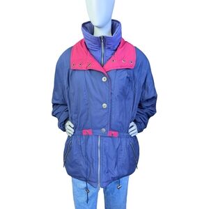 Vintage 90s Neveda Purple Ski Jacket, Western Snap Details, Size 12